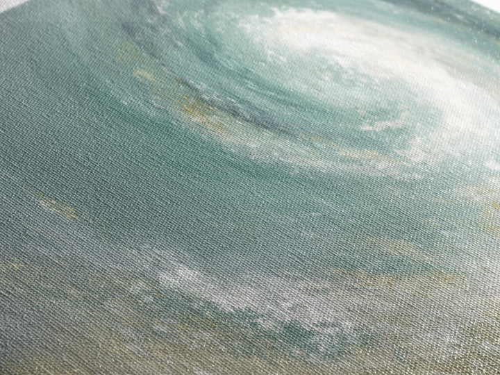 Abstract Healing Spiral Framed Canvas Print, Medical Office Art, Office Decor, Abstract Art, Calm, Teal Wall Art, MOA-2x1-35