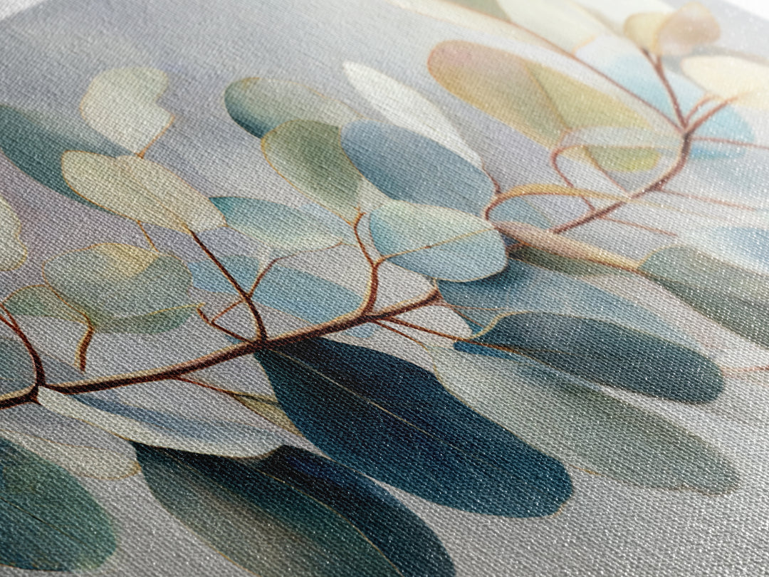 Botanical Eucalyptus Branch Canvas Print, Medical Office Art, Animal Art, Office Decor, Watercolor Art, Calm, MOA-2x1-47