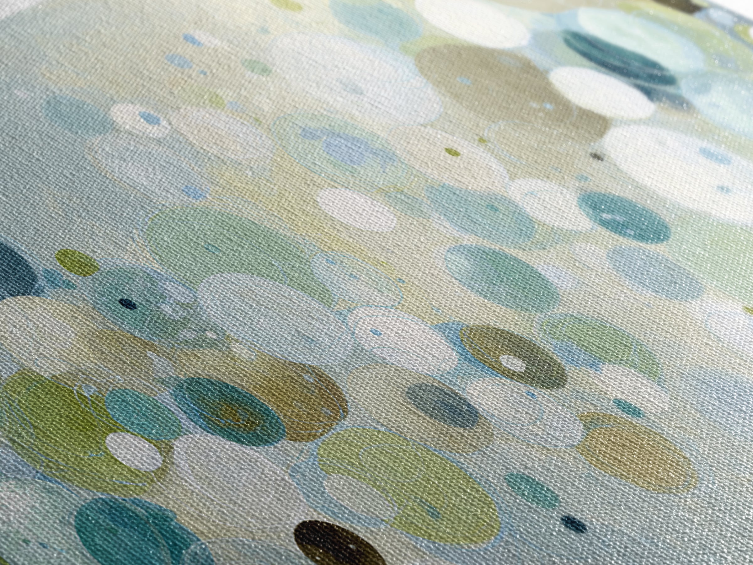 Abstract Cells and Circles as Soothing Pattern Canvas Print, Medical Office Art, Printable Art, Office Decor, Abstract Art, MOA-2x1-49