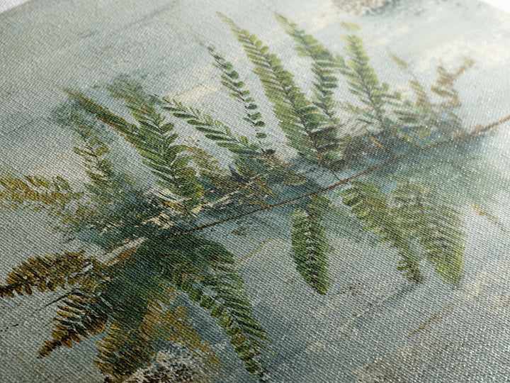 Minimal Green Fern Specimen Canvas Print, Medical Office Art, Medical Decor, Office Decor, Fine Art, Calm, Science Art, MOA-2x1-76