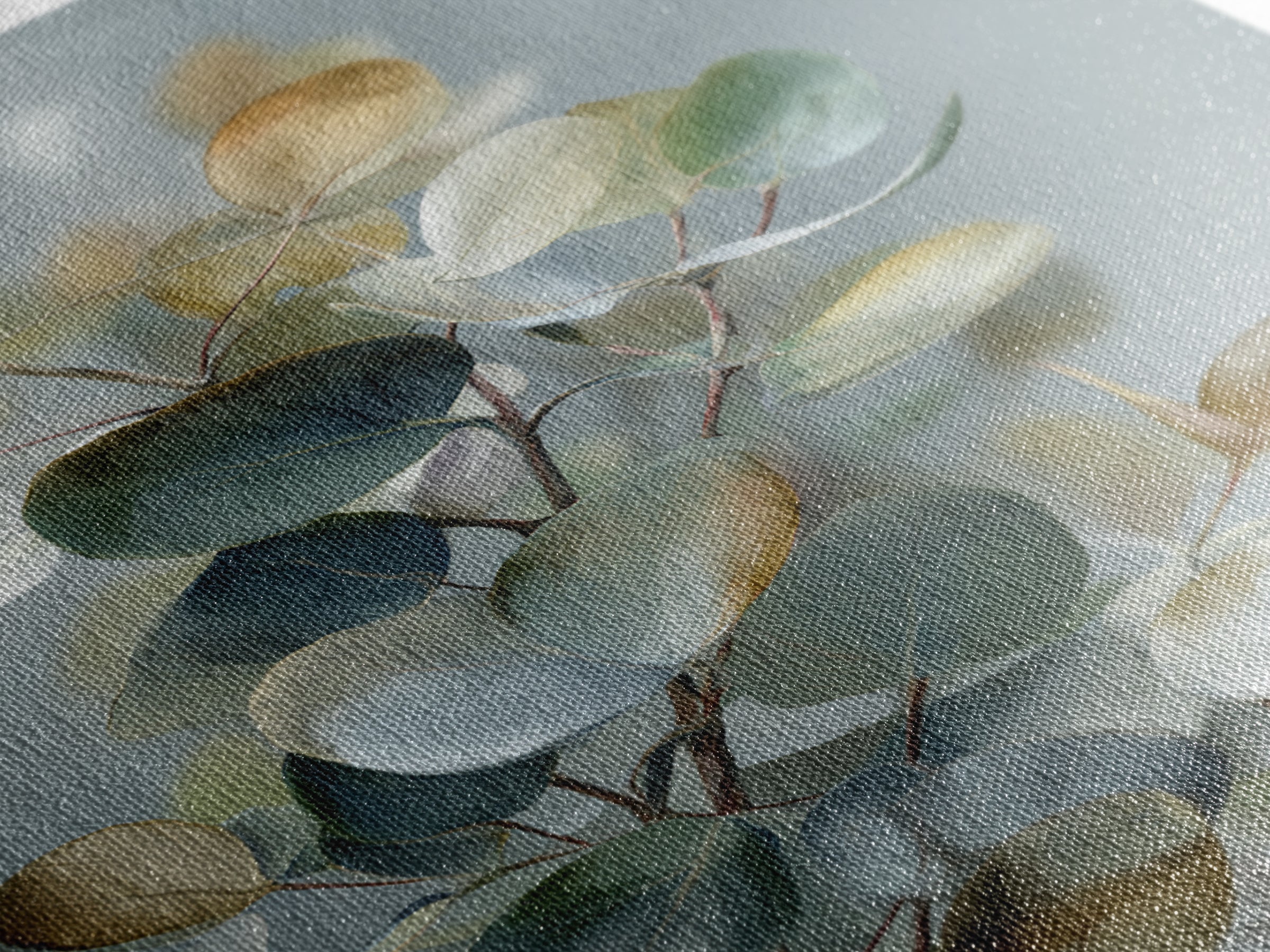 Botanical Eucalyptus Branch Canvas Print, Medical Office Art, Medical School, Office Decor, Fine Art, Calm, Minimalist Decor, MOA-2x3-11