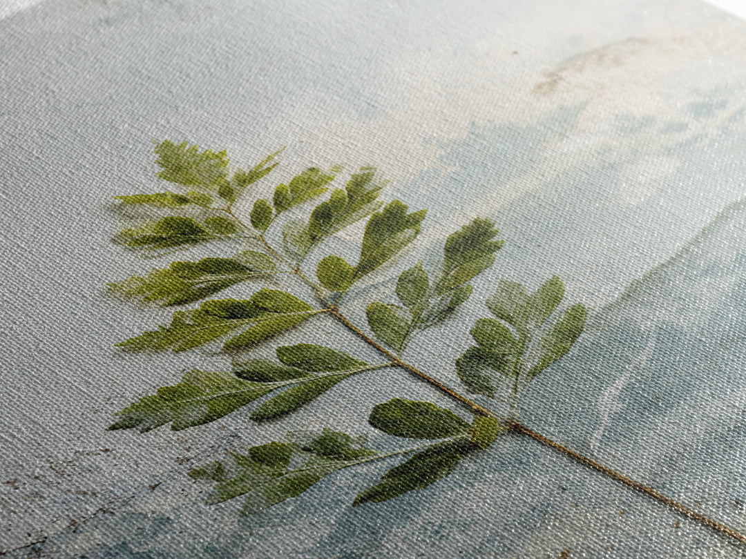 Minimal Green Fern Specimen Canvas Print, Medical Office Art, Anatomy Art, Office Decor, Fine Art, Calm, Statement Artwork, MOA-2x3-16