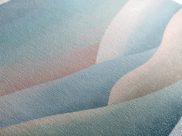 Minimal Sunrise over Rounded Hills Framed Canvas Print, Medical Office Art, Textured Painting, Office Decor, Fine Art, Calm, MOA-2x3-55