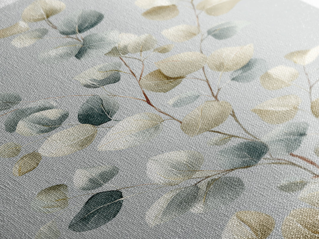 Botanical Eucalyptus Branch Framed Canvas Print, Medical Office Art, Digital Art, Office Decor, Watercolor Art, Calm, MOA-2x3-59