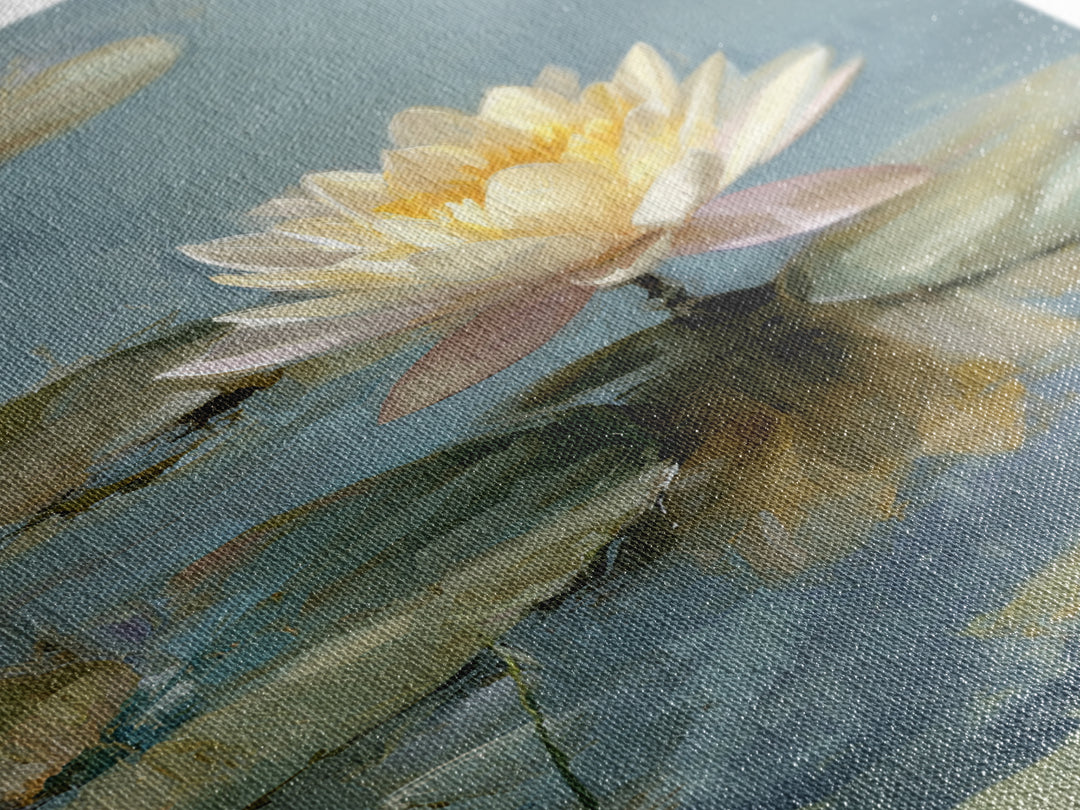 Lotus Flower Floating on Still Water Canvas Print, Medical Office Art, Office Decor, Calm, Brain Poster, Healthcare Wall Art, MOA-2x3-67