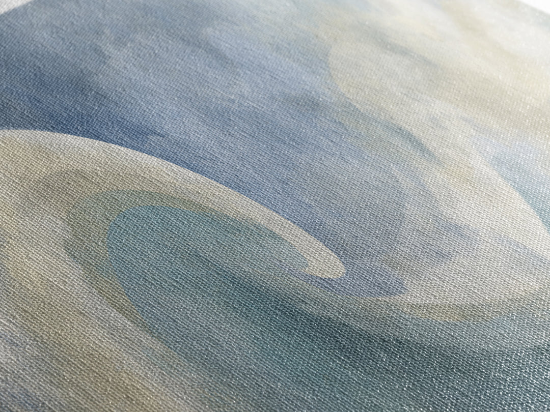 Calming Blue Abstract Canvas Print, Medical Office Art, Brain Art, Office Decor, Abstract Art, Calm, Boho Decor, MOA-3x1-41