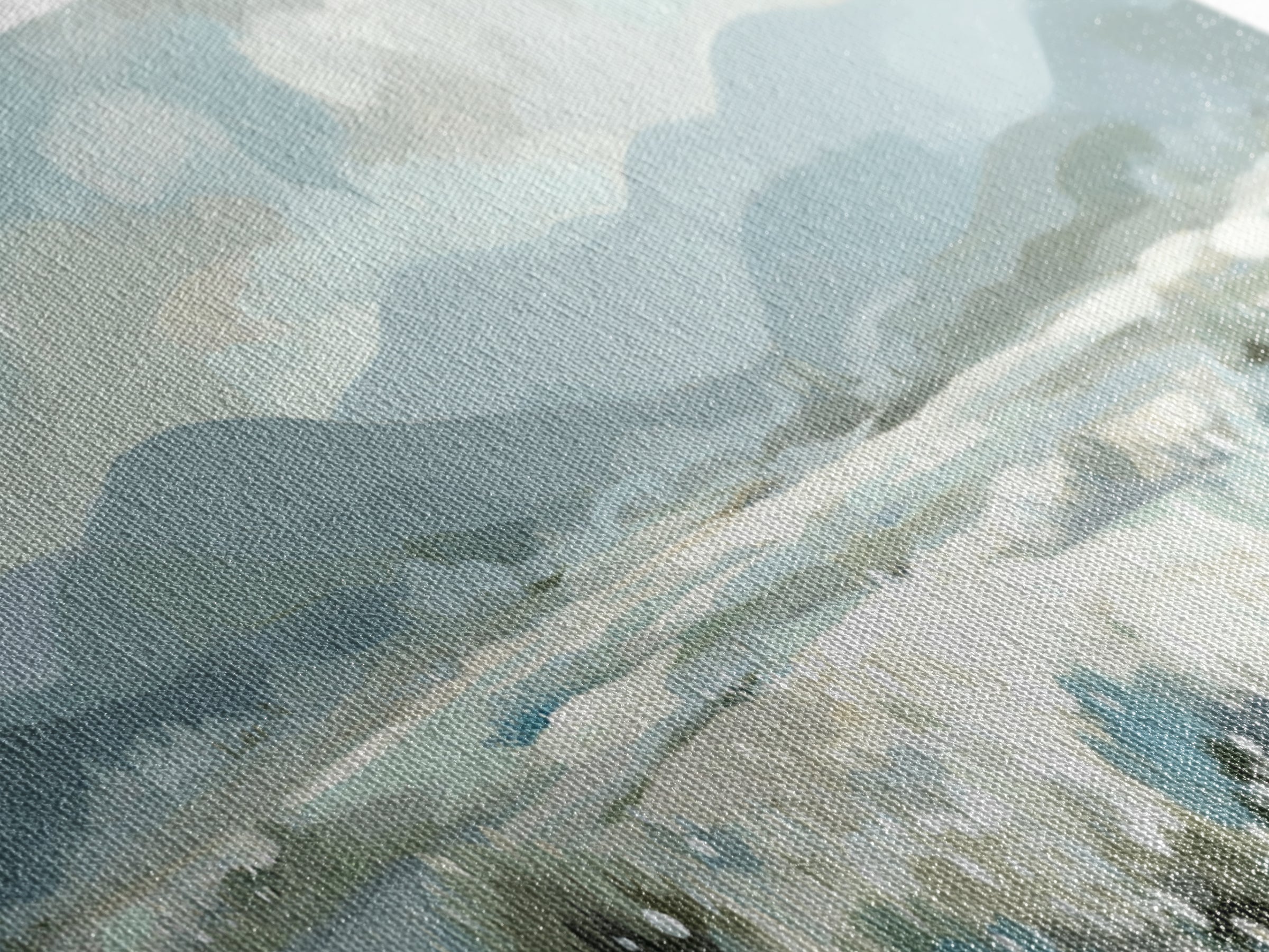 Sunlit Meadow with Wildflowers and Calm Mood Framed Canvas Print, Medical Office Art, Room Decor, Office Decor, Fine Art, Calm, MOA-3x1-52