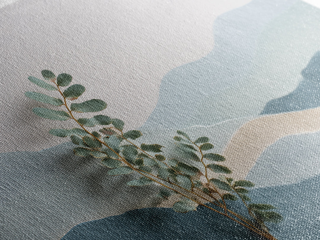 Minimal Green Fern Specimen Framed Canvas Print, Medical Office Art, Healthcare Wall Art, Office Decor, Fine Art, Calm, MOA-3x2-36
