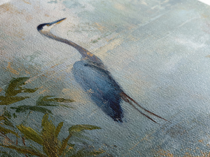 Blue Heron Standing Canvas Print, Medical Office Art, Medical Art, Office Decor, Fine Art, Calm, Biology Art, Nurse Wall Art, MOA-3x2-42