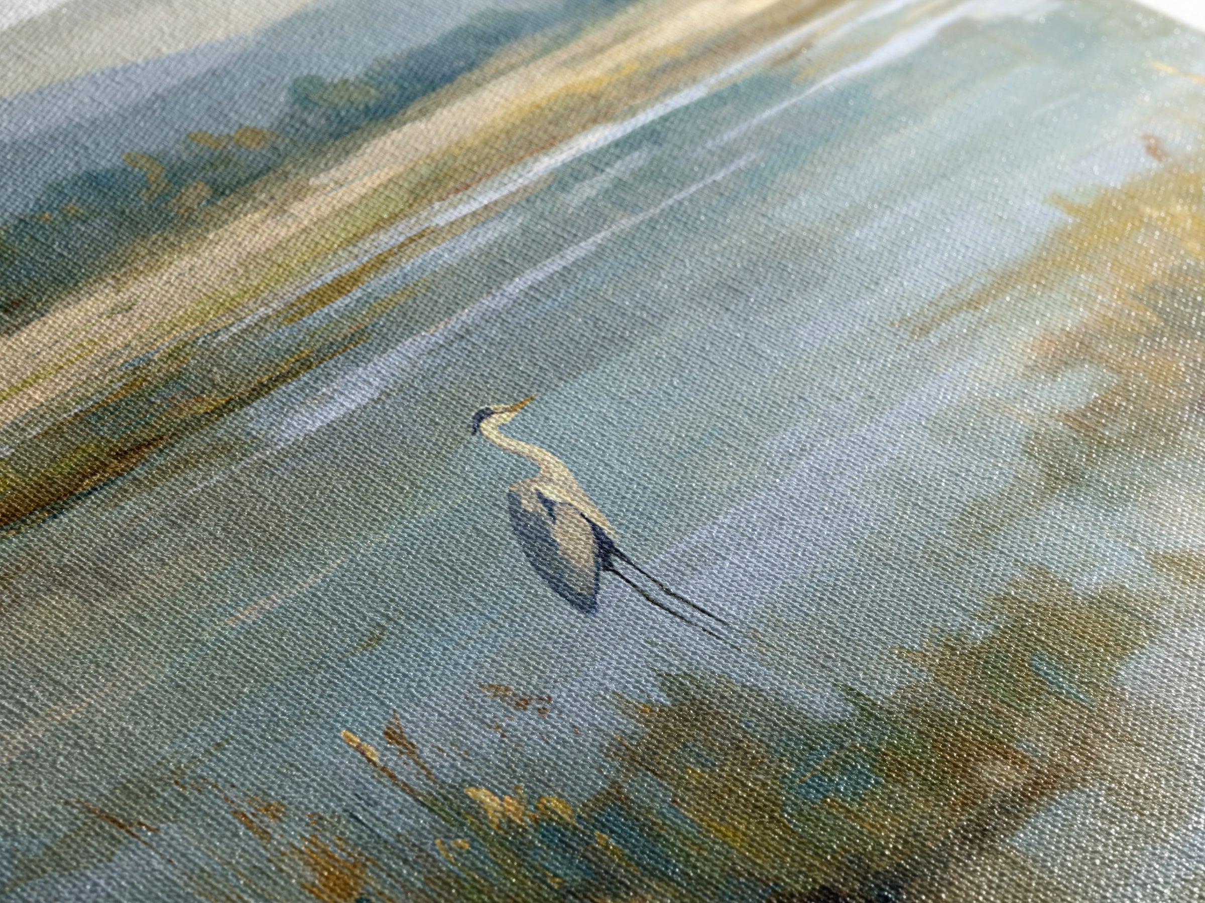 Blue Heron Standing Canvas Print, Medical Office Art, Medical Art, Office Decor, Fine Art, Calm, Biology Art, Nurse Wall Art, MOA-3x2-66