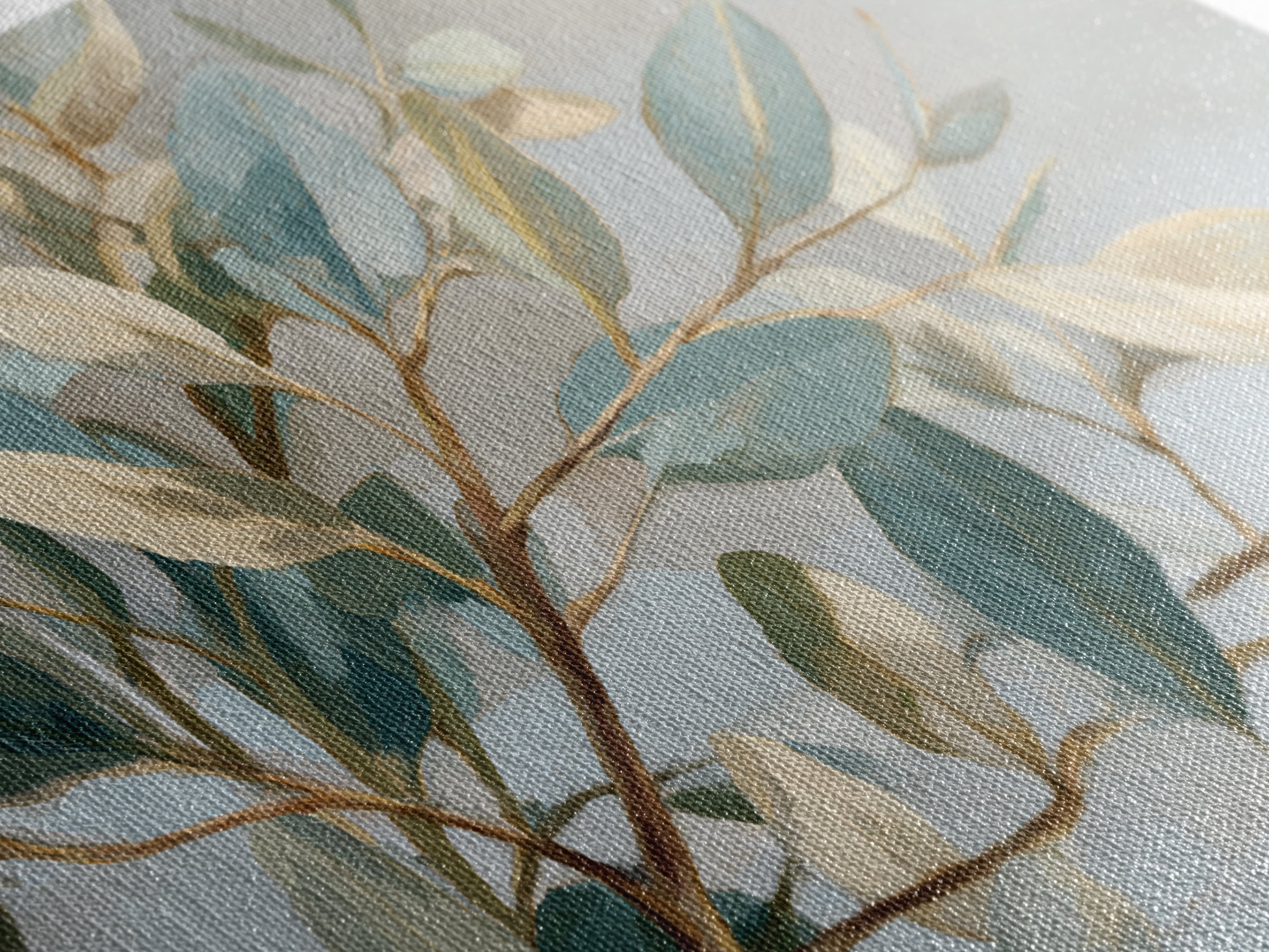Botanical Eucalyptus Branch Framed Canvas Print, Medical Office Art, Home Decor, Office Decor, Fine Art, Calm, Medical Art, MOA-3x2-7