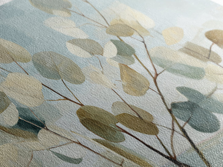 Botanical Eucalyptus Branch Framed Canvas Print, Medical Office Art, Biology Art, Office Decor, Watercolor Art, Calm, MOA-3x2-79