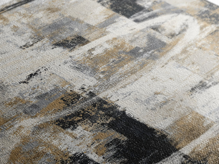 Dynamic Black Brush Marks on Neutral Ground Canvas Print, Modern Art, Art, Living Room Decor, Fine Art, Modern, Canvas Art, MOD-1x3-23