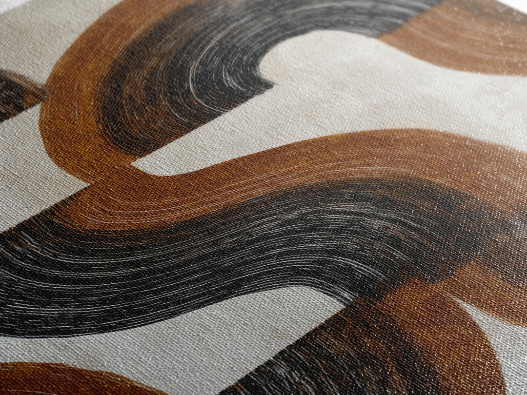 Dynamic Black Brush Marks on Neutral Ground Canvas Print, Modern Art, Digital Prints, Living Room Decor, Fine Art, Modern, MOD-2x3-67
