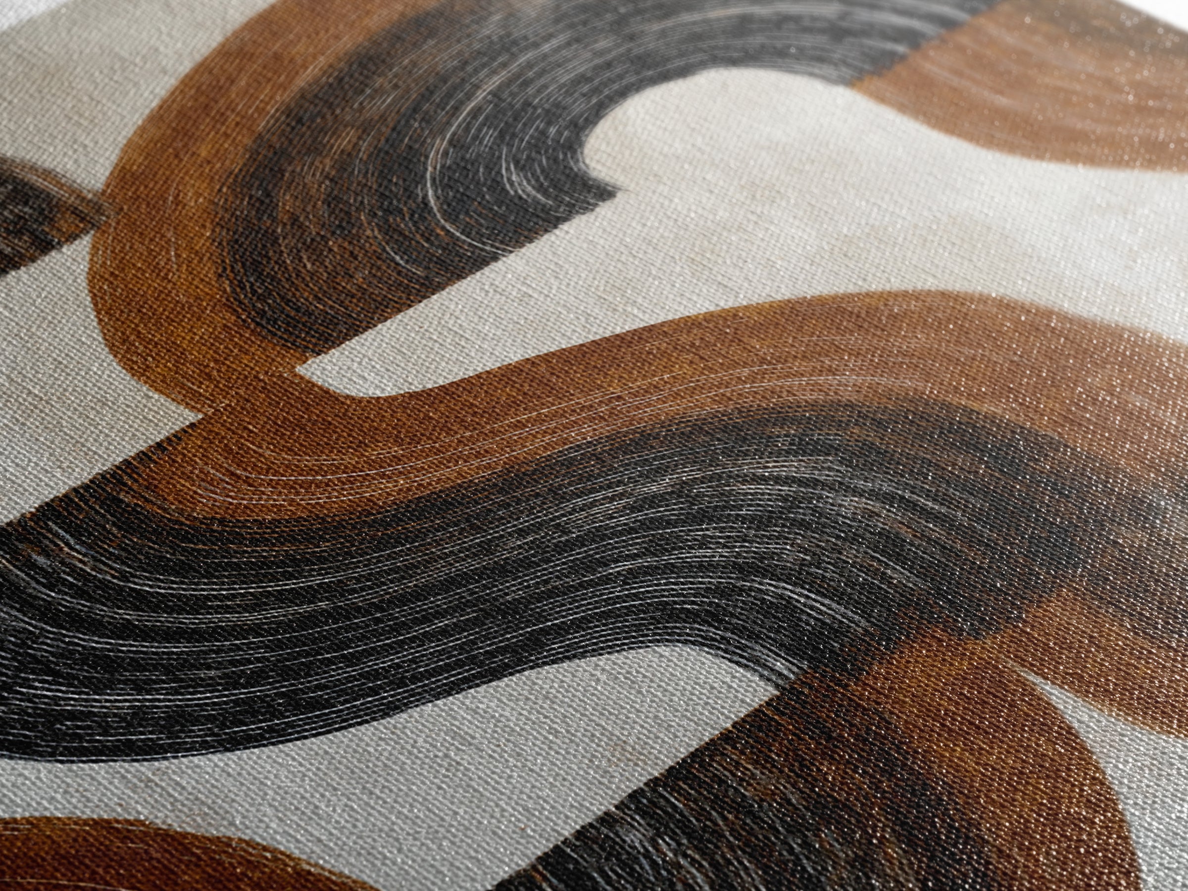 Dynamic Black Brush Marks on Neutral Ground Canvas Print, Modern Art, Digital Prints, Living Room Decor, Fine Art, Modern, MOD-2x3-67