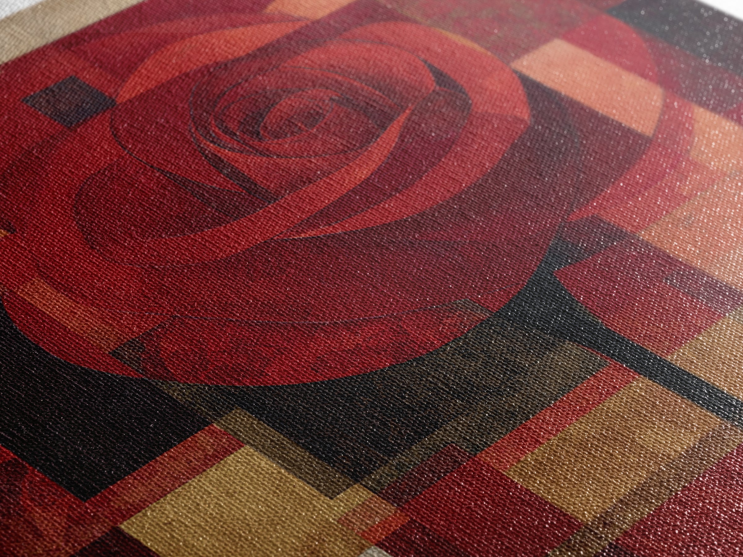 Single Red Rose Rendered Only Canvas Print, Monochrome Art, Apartment Decor, Living Room Decor, Fine Art, Mono, Moody Wall Art, MON-1x1-31