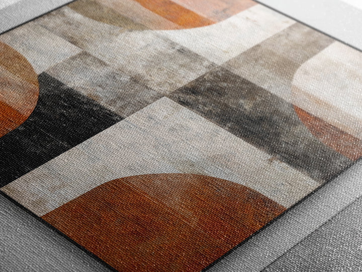 Burnt Orange Canyon Abstraction Framed Canvas Print, Monochrome Art, Printable Art, Living Room Decor, Fine Art, Mono, MON-1x1-64