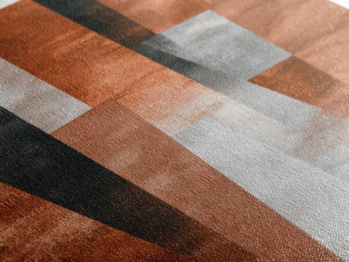 Burnt Orange Canyon Abstraction Framed Canvas Print, Monochrome Art, Abstract Art, Living Room Decor, Fine Art, Mono, MON-1x3-76