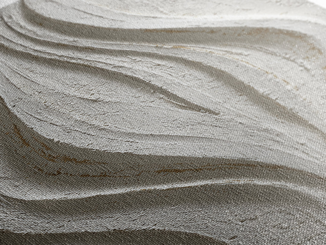 Ivory White Plaster Texture Composition Canvas Print, Monochrome Art, Boho Wall Art, Living Room Decor, Fine Art, Mono, MON-1x3-89