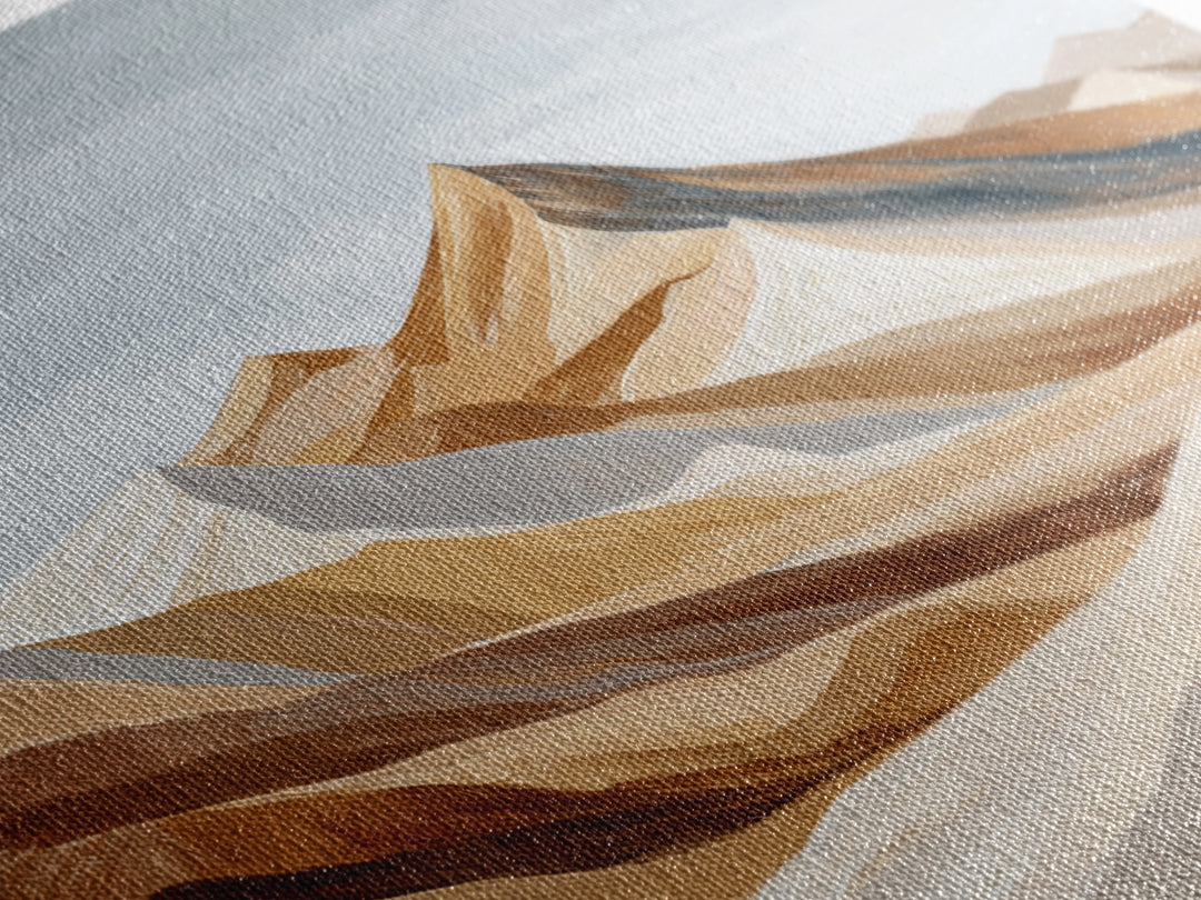 Warm Brown Desert Landscape Framed Canvas Print, Monochrome Art, Poster, Living Room Decor, Fine Art, Mono, Textured Wall Art, MON-2x1-29