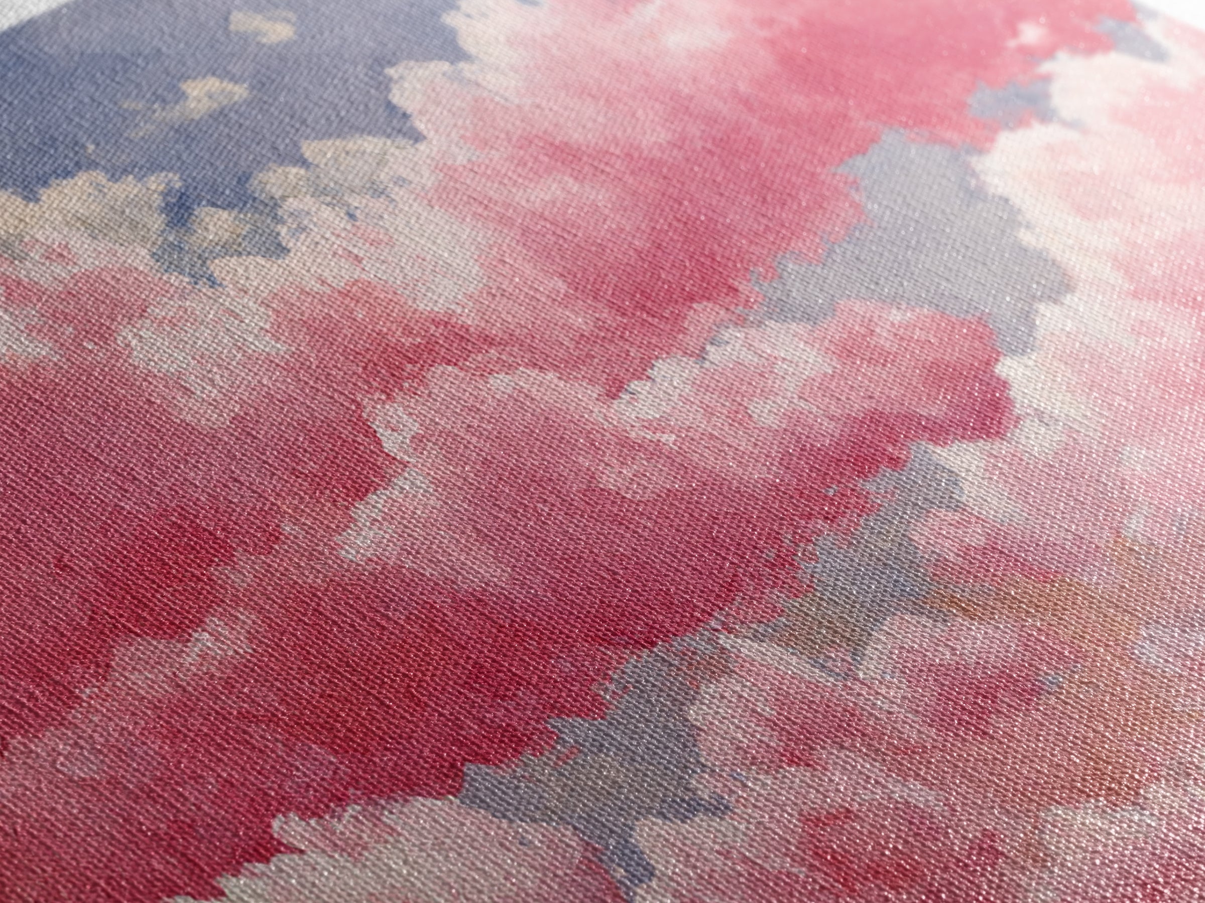 All Pink Cloudscape Canvas Print, Monochrome Art, Contemporary Art, Living Room Decor, Oil Painting, Mono, Original Art, MON-2x1-32