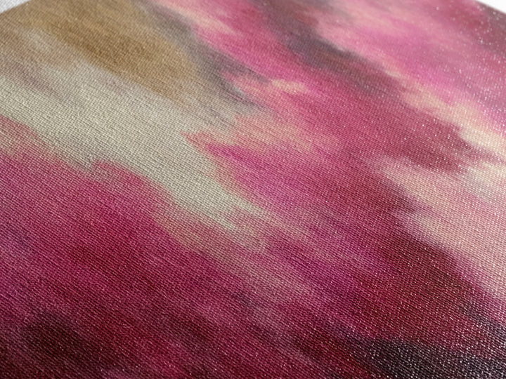 All Pink Cloudscape Framed Canvas Print, Monochrome Art, Modern Art, Living Room Decor, Oil Painting, Mono, Textured Painting, MON-3x1-28