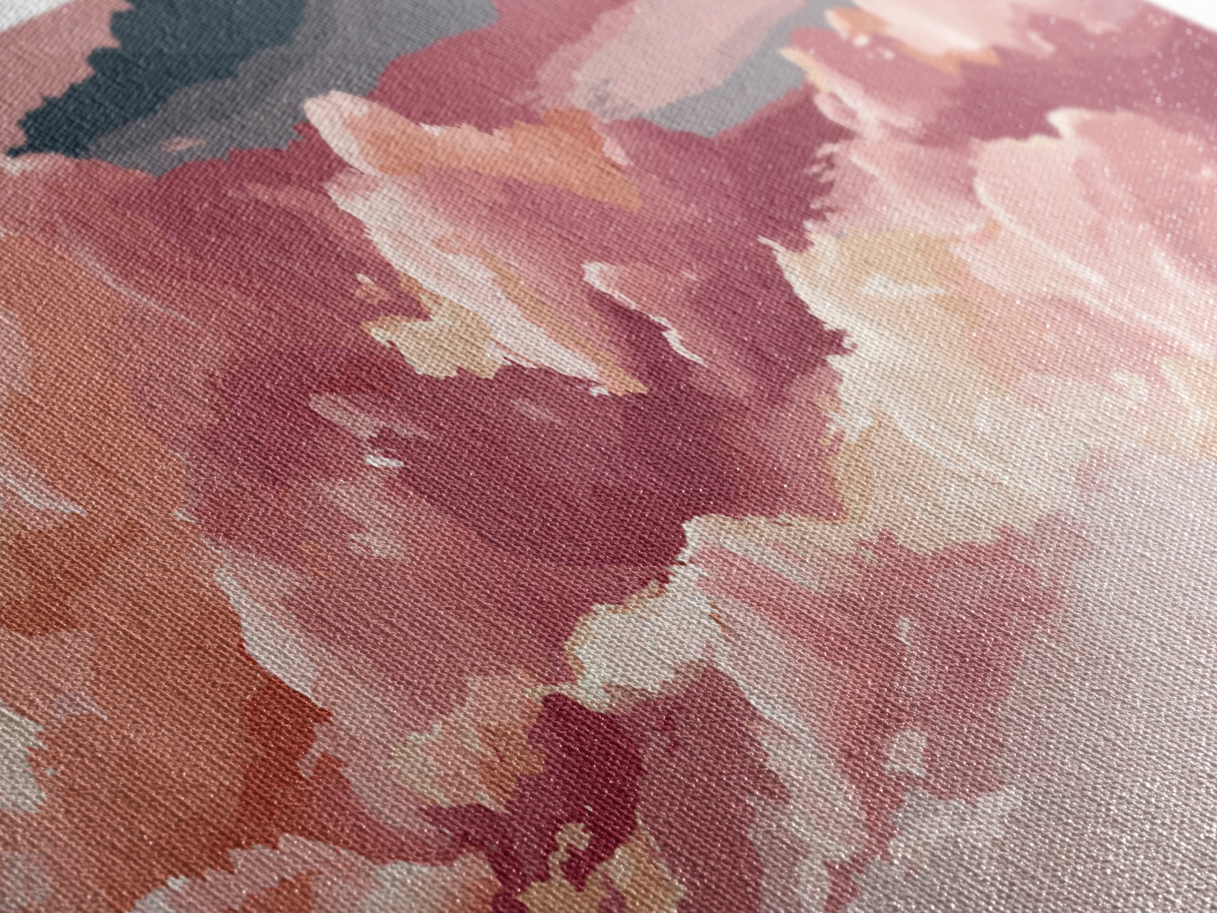 All Pink Cloudscape Canvas Print, Monochrome Art, Unique Wall Art, Living Room Decor, Watercolor Art, Mono, Fine Art Print, MON-3x1-4
