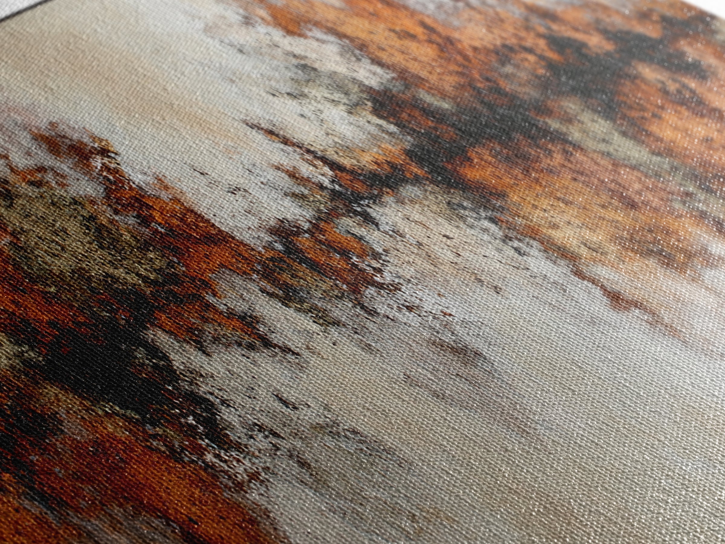 Burnt Orange Canyon Abstraction Canvas Print, Monochrome Art, Poster, Living Room Decor, Fine Art, Mono, Textured Wall Art, MON-3x1-80