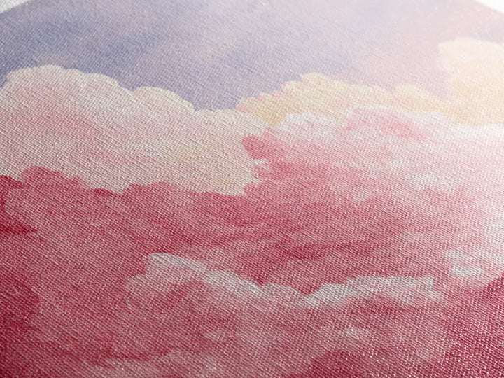 All Pink Cloudscape Framed Canvas Print, Monochrome Art, Gallery Decor, Living Room Decor, Abstract Art, Mono, Contemporary Art, MON-3x2-64