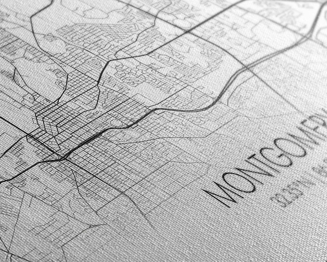 Montgomery City Map, Alabama Map, Map Art, Minimalist Wall Art, Wall Art, Canvas Art, Farmhouse Wall Art, Girlfriend Gift, Teen Room, Office