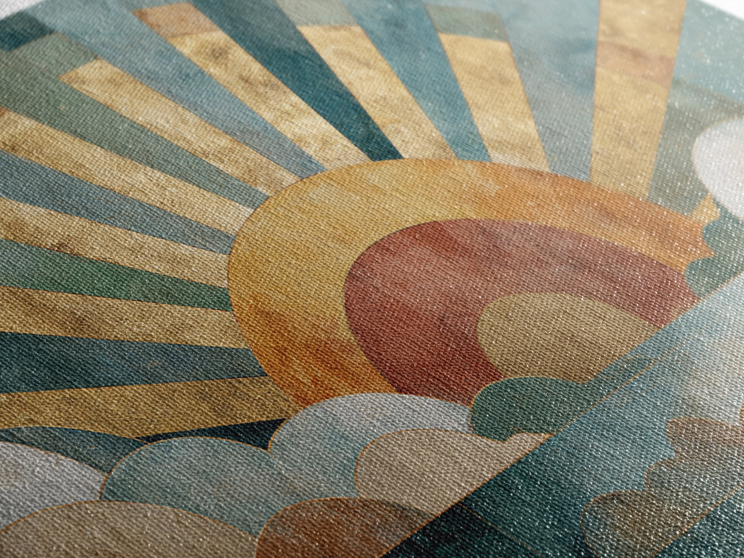 Gold Geometric Sunburst Canvas Print, Moroccan Art, Art Print, Living Room Decor, Fine Art, Marrakesh 576, Set of Prints, MOR-3x2-76