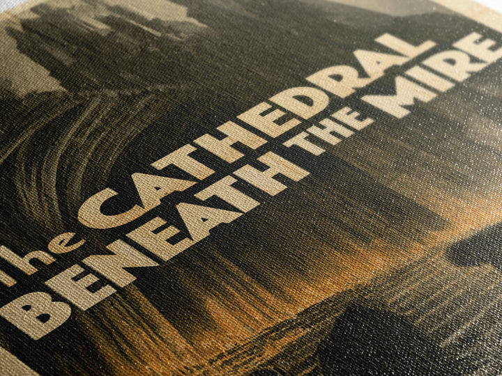 The Cathedral Beneath The Mire, English Language Horror Movie Poster, 1930s Horror Art, Gothic Cinema Wall Art, Canvas Print