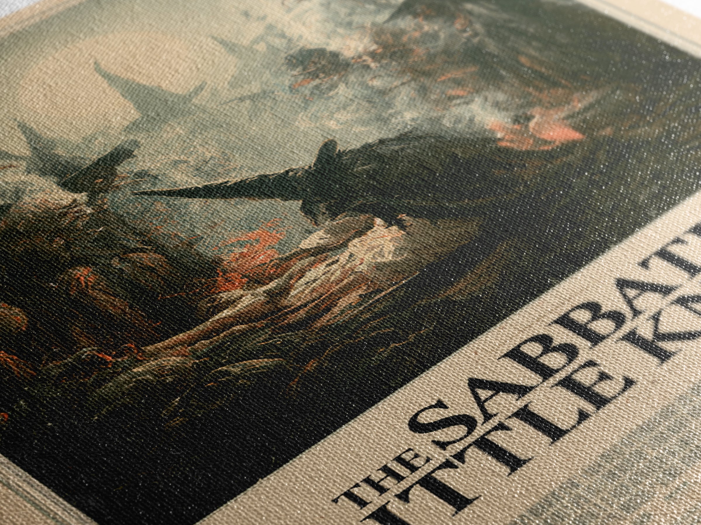 The Sabbath Of Little Knives, English Language Horror Movie Poster, Gothic Nightmare Art, Gothic Cinema Wall Art, Framed Canvas Print