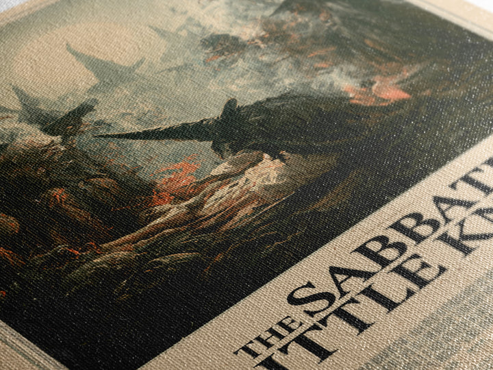 The Sabbath Of Little Knives, English Language Horror Movie Poster, Gothic Nightmare Art, Gothic Cinema Wall Art, Framed Canvas Print