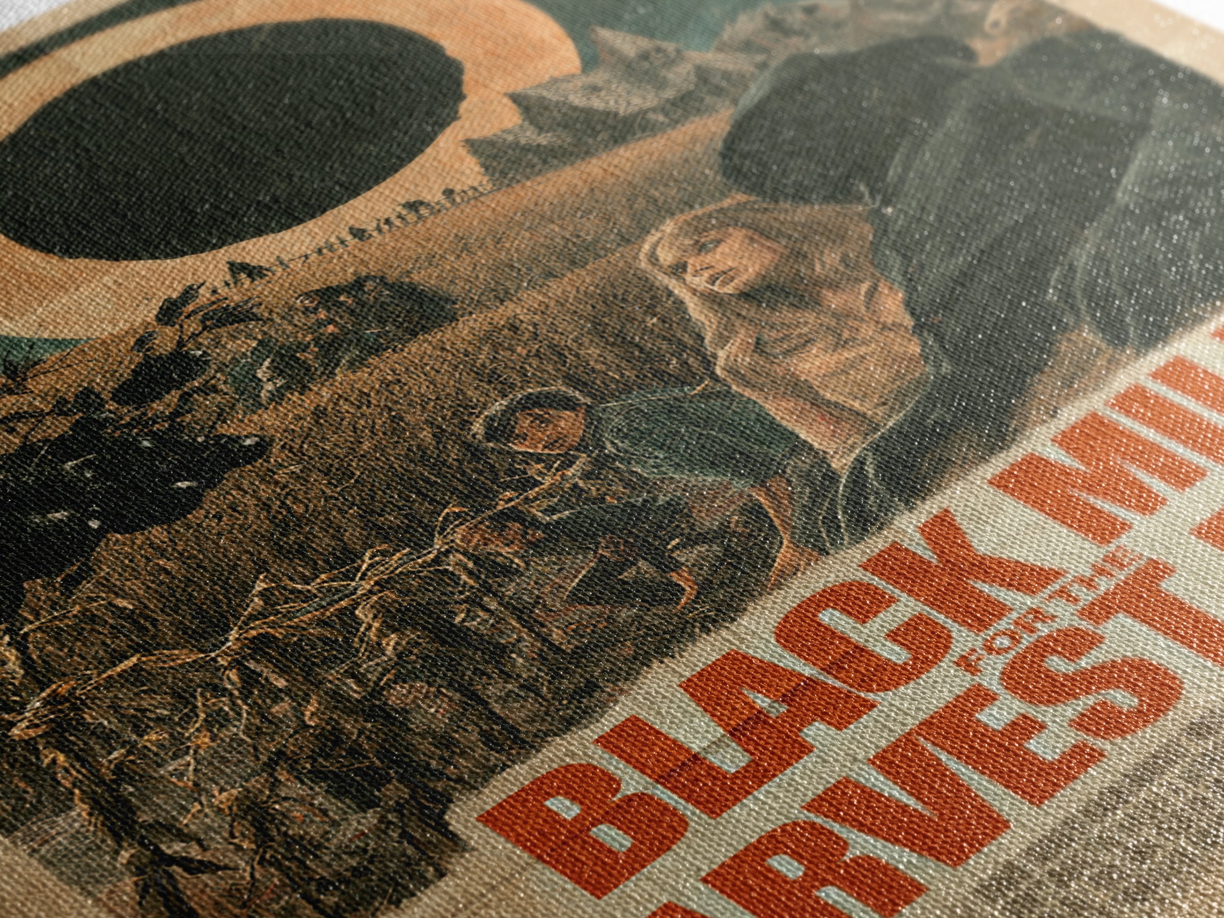 Black Milk For The Harvest Moon, English Language Horror Movie Poster, Giallo Horror Art, Gothic Cinema Wall Art, Canvas Print