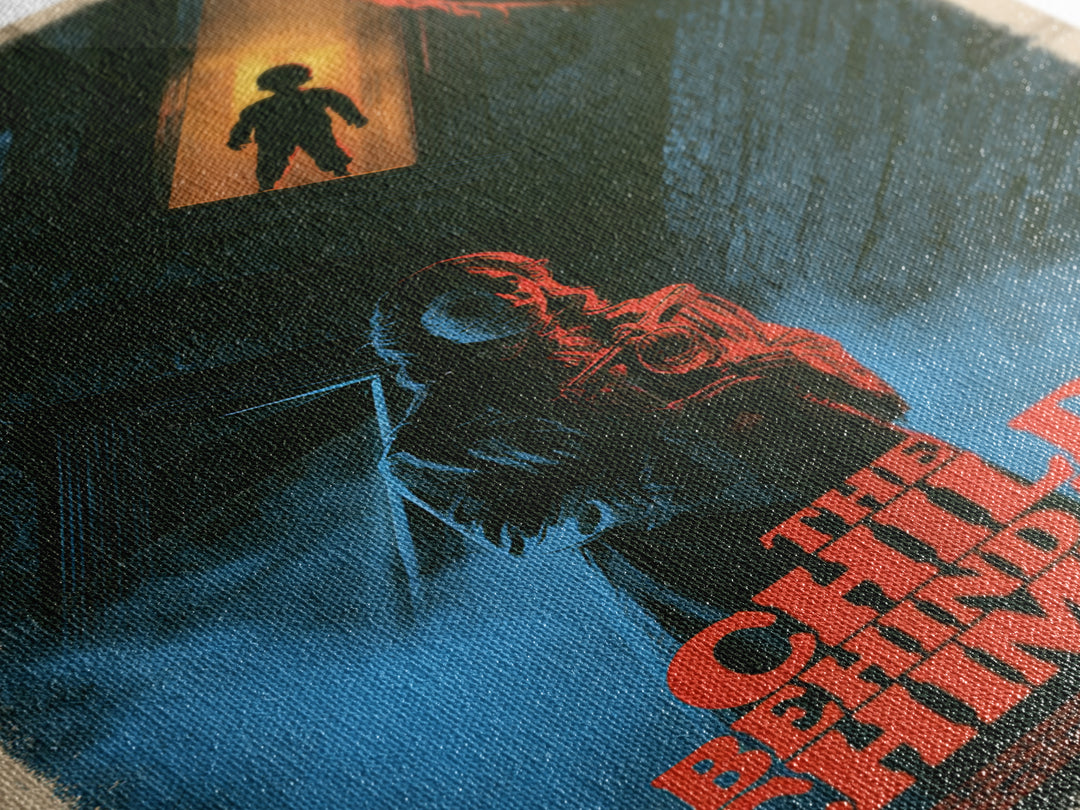 The Child Behind The Chimney, English Language Horror Movie Poster, 1980s Vhs Nightmare Cover Inspired Art, Cult Horror Poster, Canvas Print