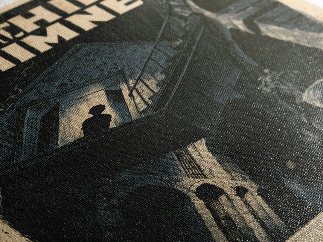 The Child Behind The Chimney, English Language Horror Movie Poster, Architectural Etching Art, Classic Monster Poster