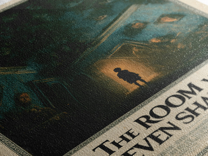The Room With Seven Shadows, English Language Horror Movie Poster, Dark Romantic Horror Art, Gothic Cinema Wall Art, Framed Canvas Print