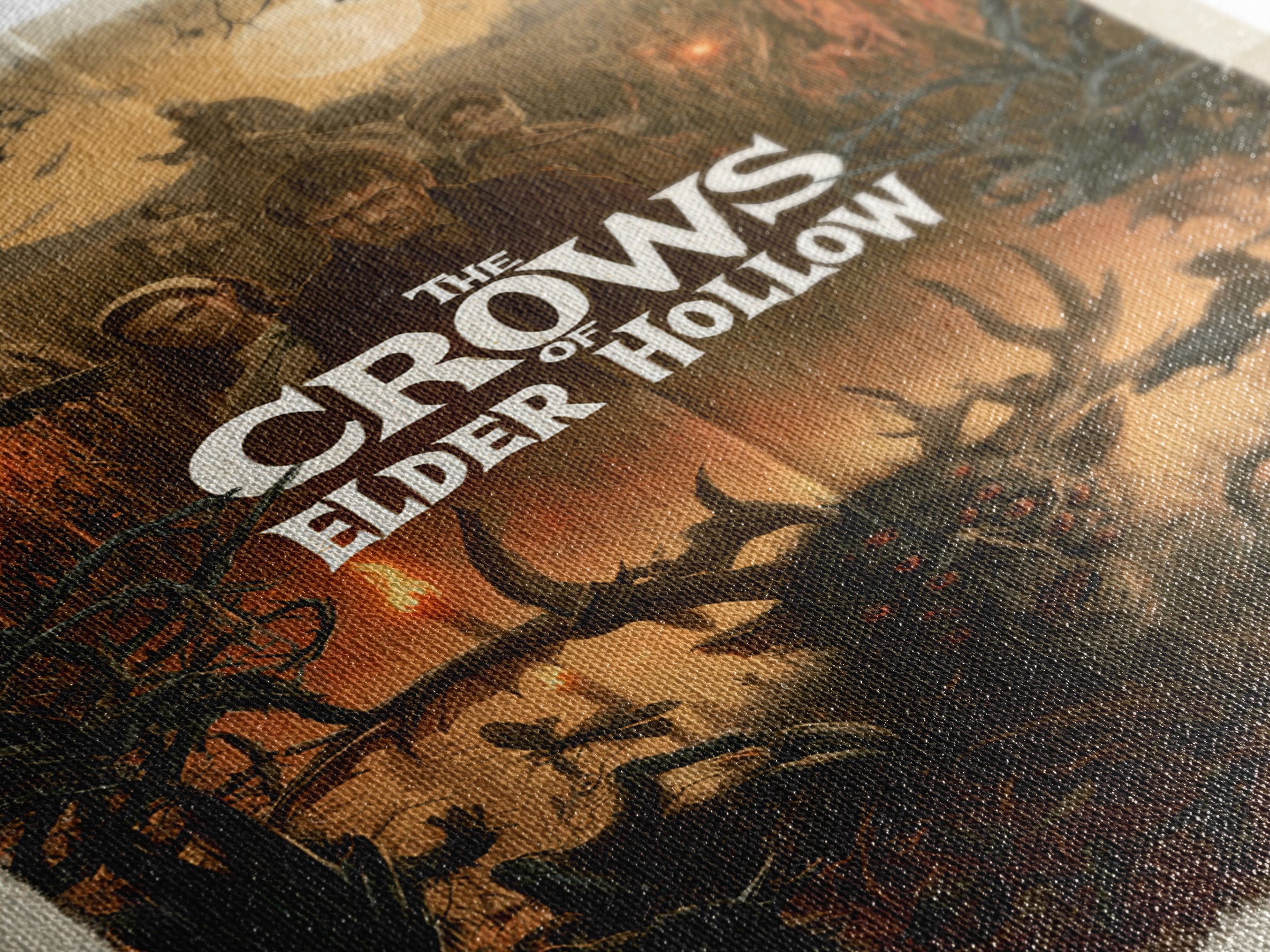The Crows Of Elder Hollow, English Language Horror Movie Poster, 1960s Horror Art, Gothic Cinema Wall Art, Framed Canvas Print