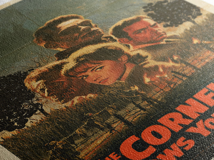 The Cornfield Knows Your Name, English Language Horror Movie Poster, 1960s Horror Art, Classic Monster Poster, Framed Canvas Print