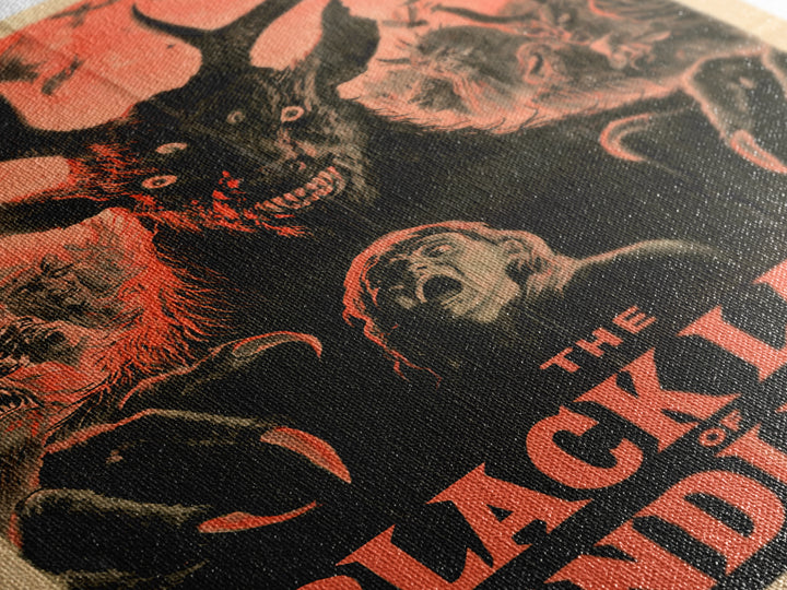 The Black Lamb Of Candle Fen, English Language Horror Movie Poster, 1950s Creature-Feature One-Sheet Inspired Art, Gothic Cinema Wall Art