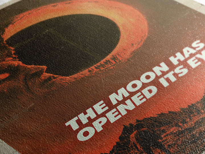 The Moon Has Opened Its Eye, English Language Horror Movie Poster, 1970s Horror Art, Retro Horror Movie Art, Framed Canvas Print
