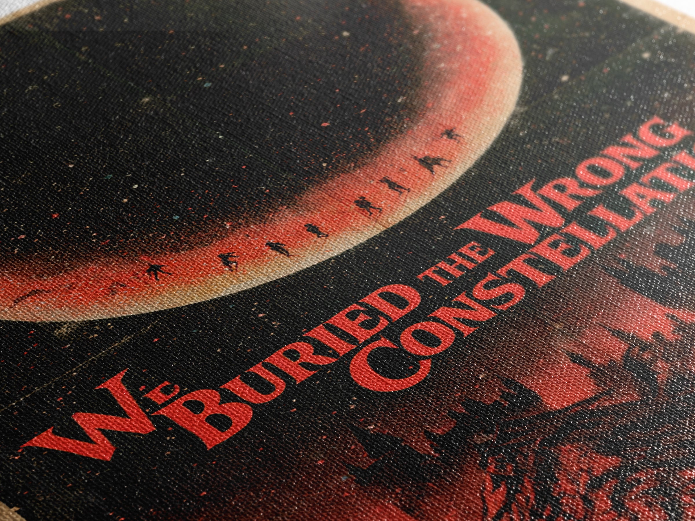 We Buried The Wrong Constellation, English Language Horror Movie Poster, 1960s Horror Art, Classic Monster Poster, Framed Canvas Print