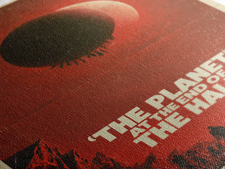 The Planet At The End Of The Hall, English Language Horror Movie Poster, 1970s Horror Art, Gothic Cinema Wall Art, Canvas Print