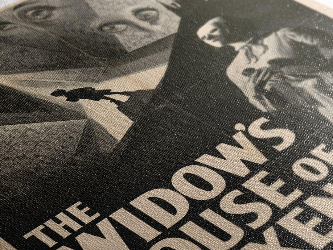 The Widow'S House Of Waxen Birds, English Language Horror Movie Poster, 1930s Horror Art, Gothic Cinema Wall Art, Canvas Print