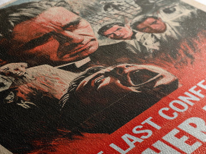 The Last Confession Of Father Thorn, English Language Horror Movie Poster, 1950s Creature-Feature One-Sheet Inspired Art, Cult Horror Poster