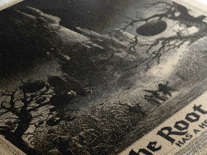 The Root Cellar Has A Heartbeat, English Language Horror Movie Poster, Gothic Engraving Art, Gothic Cinema Wall Art, Horror Wall Decor