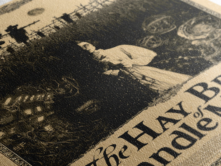 The Hay Bride Of Candle Marsh, English Language Horror Movie Poster, Decadent Line Art, Classic Monster Poster