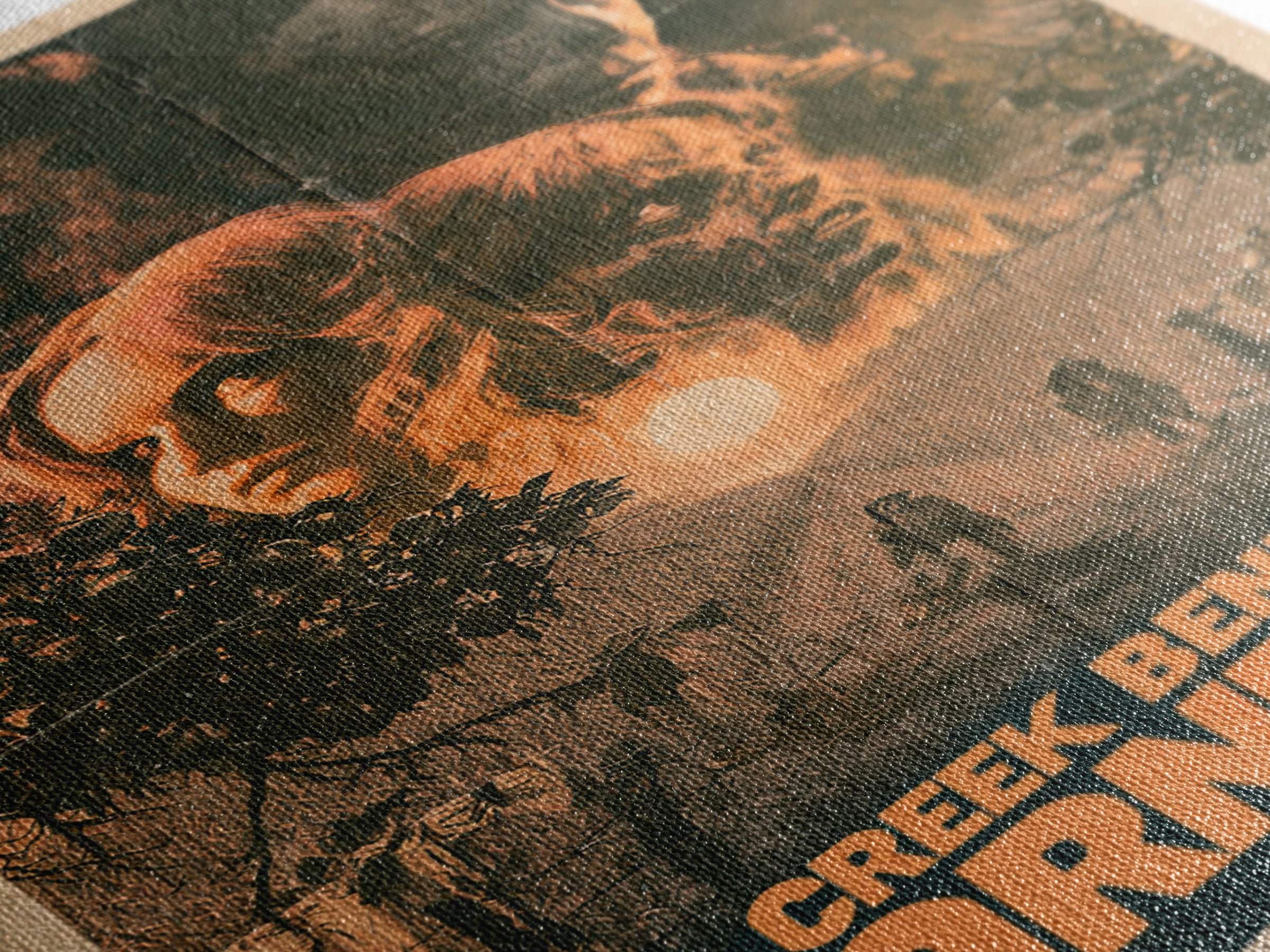 The Creek Beneath The Cornfield, English Language Horror Movie Poster, 1970s Horror Art, Gothic Cinema Wall Art, Canvas Print