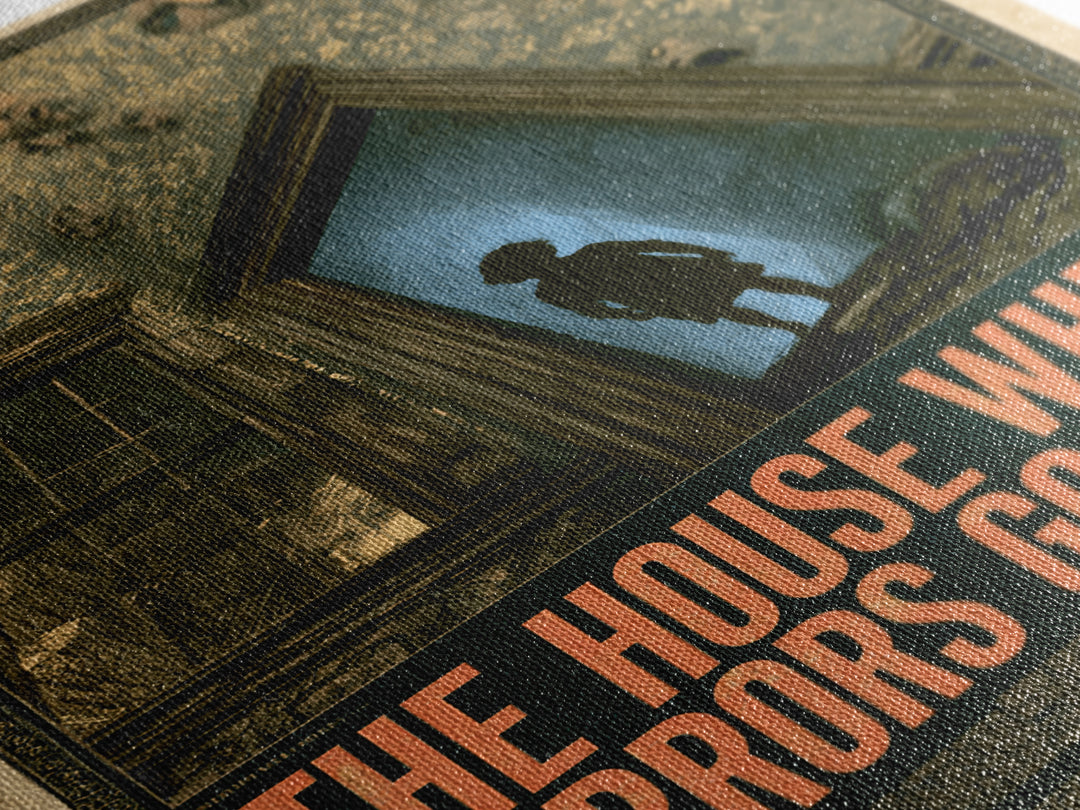 The House Where Mirrors Go Blind, English Language Horror Movie Poster, Gothic Nightmare Art, Gothic Cinema Wall Art, Horror Wall Decor